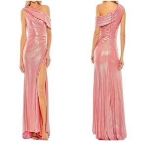 Mac Duggal Shimmering Pink One-Shoulder Dress